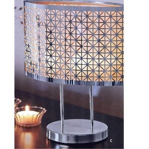 PartyLite Enchanted Silver Metal Votive Lamp Sparkly Candle Holder 14"